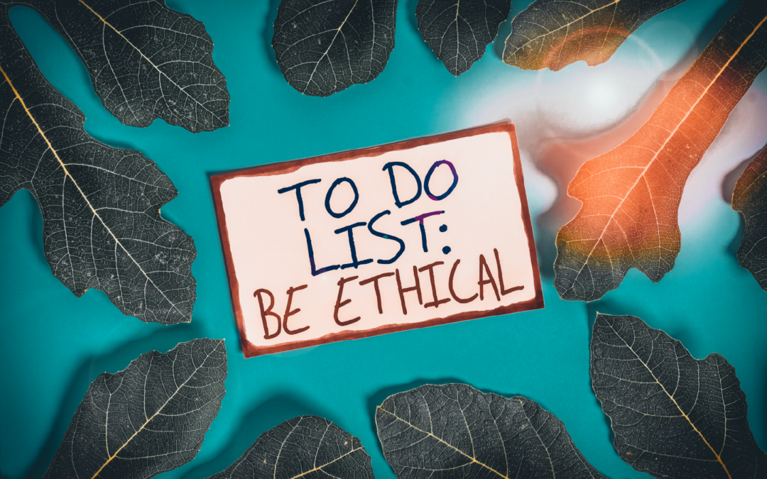 This is a sign that reads, "To Do List: Be Ethical" This is the introduction to ethics speaker Corey Ciocchetti's ethics training